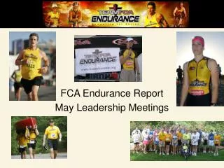 FCA Endurance Report May Leadership Meetings
