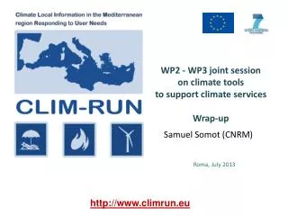 WP2 - WP3 joint session on climate tools to support climate services Wrap-up