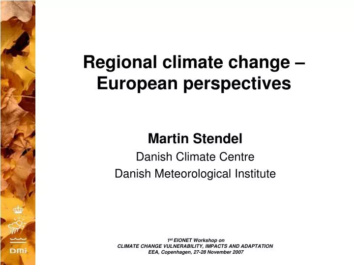 regional climate change european perspectives