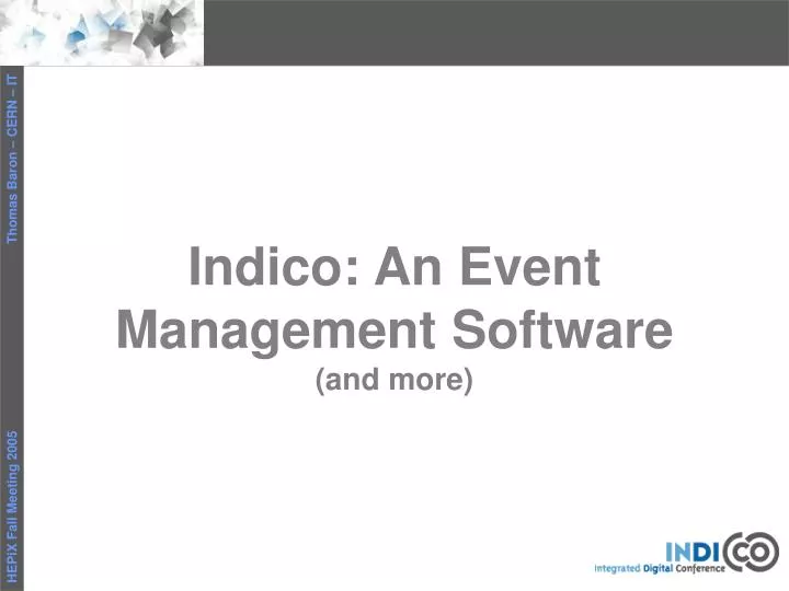 indico an event management software and more