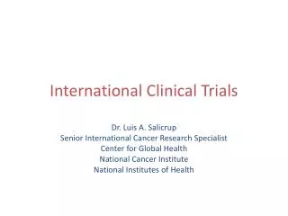 International Clinical Trials