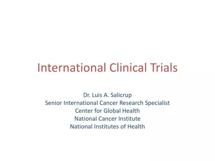 international clinical trials