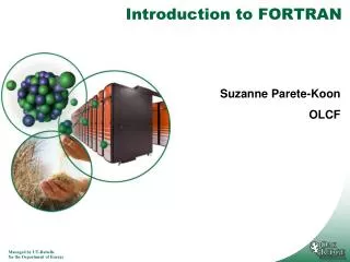 Introduction to FORTRAN