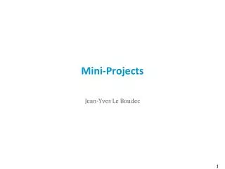 Mini-Projects
