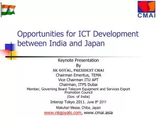 Opportunities for ICT Development between India and Japan