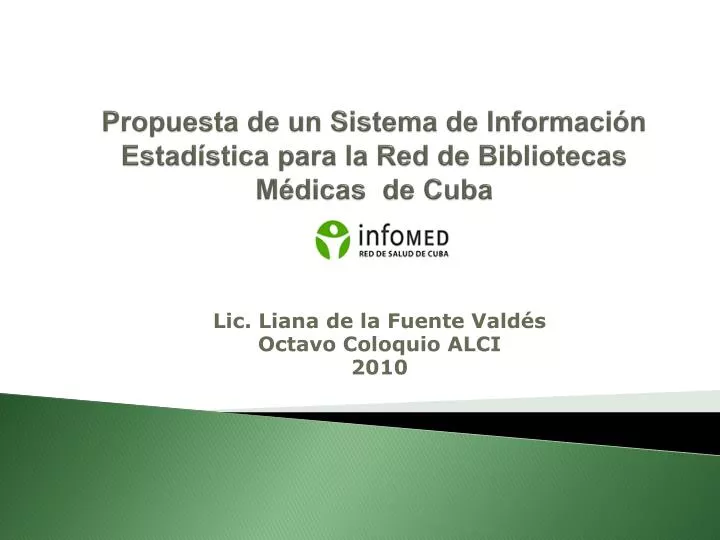 propuesta de un sistema de informaci n estad stica para la red de bibliotecas m dicas de cuba