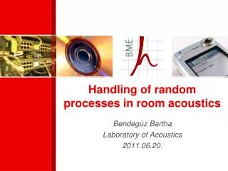 Handling of random processes in room acoustics