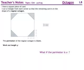 Teacher's Notes Topic: SSM - pythag