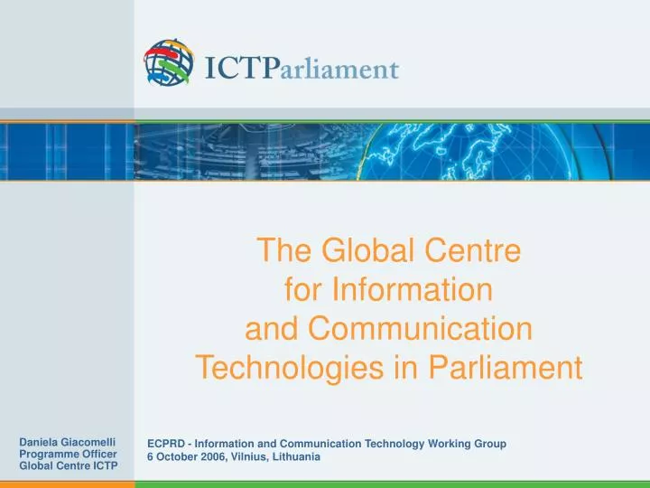 the global centre for information and communication technologies in parliament