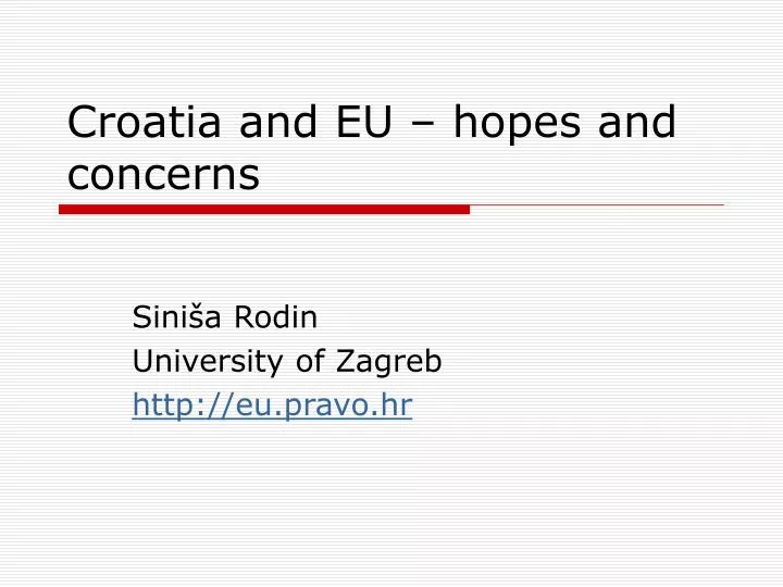 croatia and eu hopes and concerns