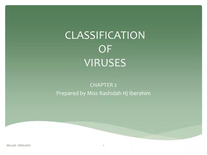 classification of viruses