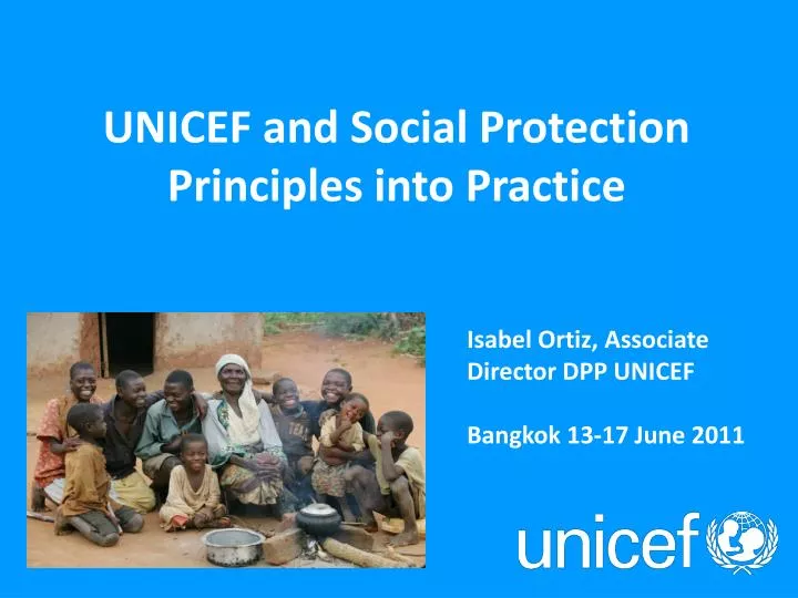 unicef social protection work an overview show and tell on social protection bonn 2011
