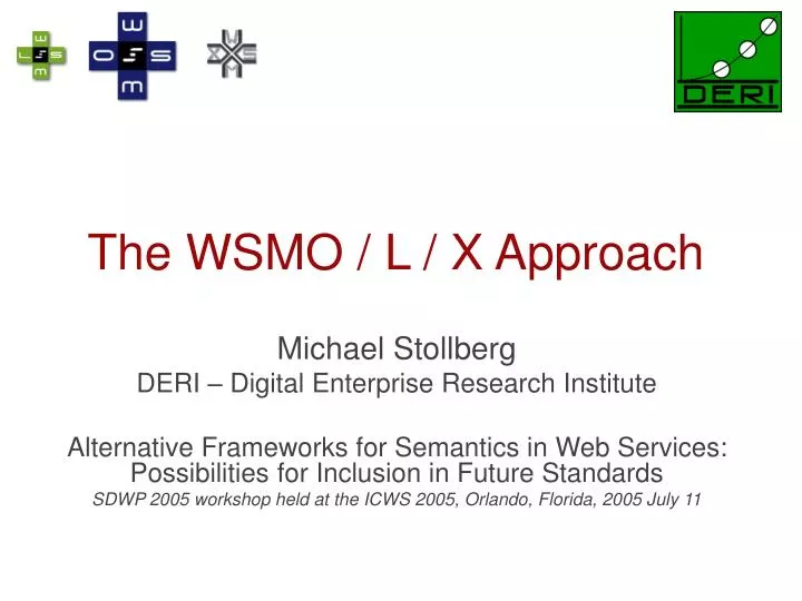 the wsmo l x approach
