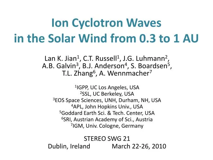 ion cyclotron waves in the solar wind from 0 3 to 1 au