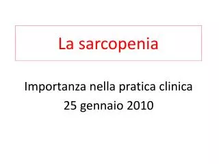 la sarcopenia