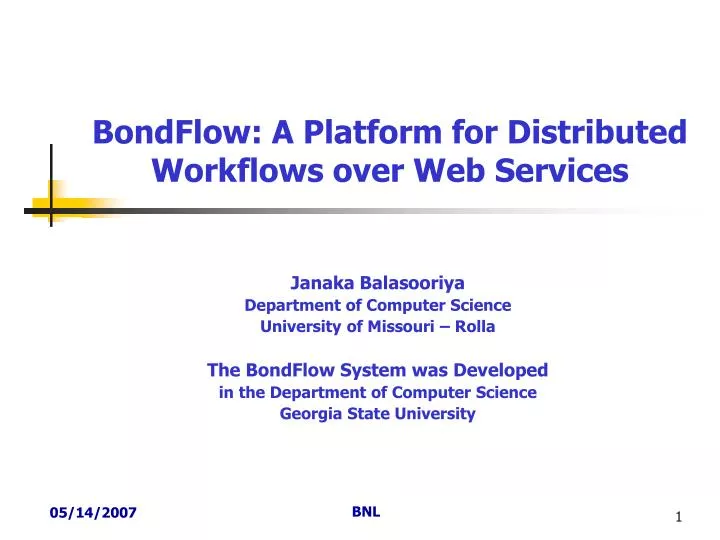 bondflow a platform for distributed workflows over web services
