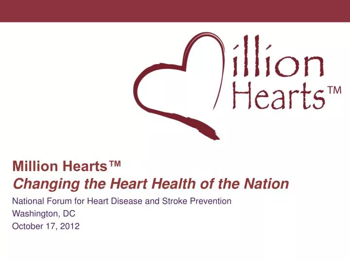 million hearts changing the heart health of the nation
