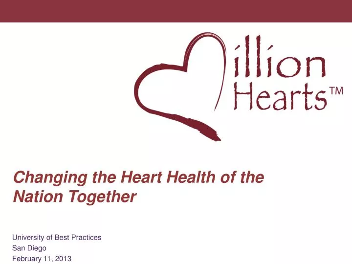 changing the heart health of the nation together