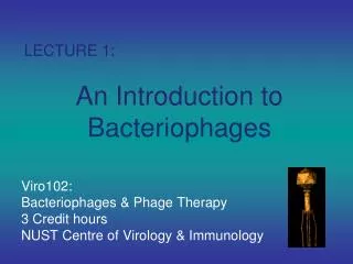An Introduction to Bacteriophages