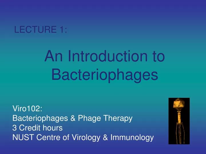 an introduction to bacteriophages