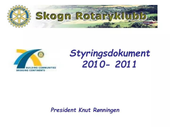 styringsdokument 2010 2011