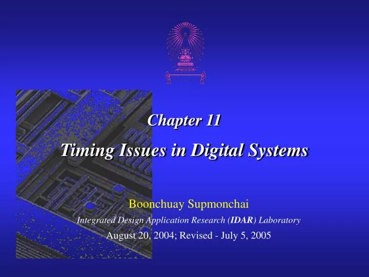 chapter 11 timing issues in digital systems