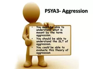 PSYA3- Aggression