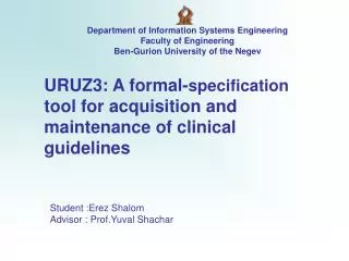 URUZ3: A formal- specification tool for acquisition and maintenance of clinical guidelines