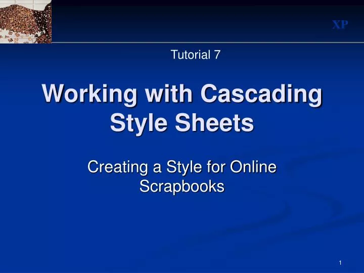 working with cascading style sheets
