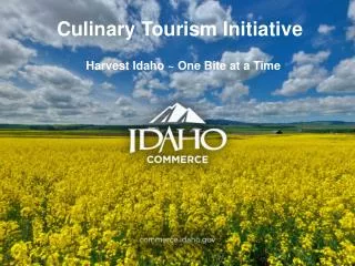 Culinary Tourism Initiative