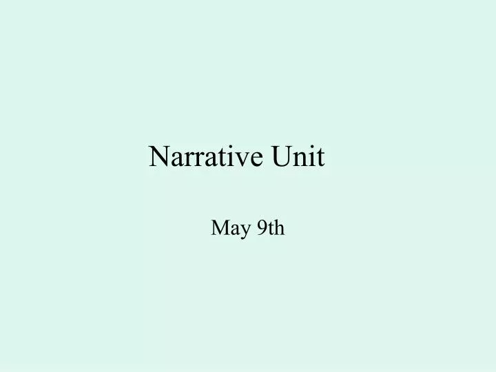 narrative unit