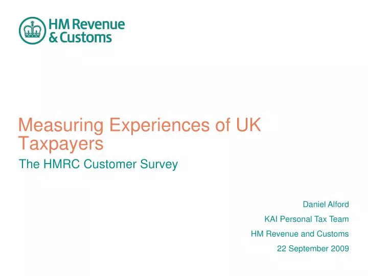 measuring experiences of uk taxpayers