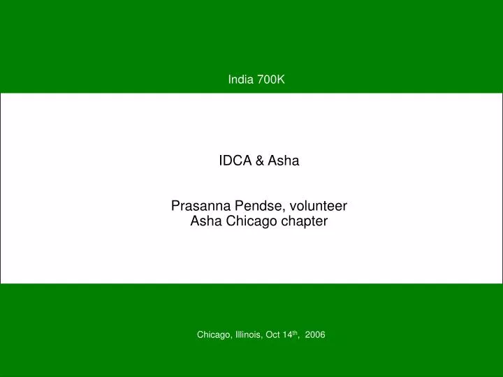 idca asha prasanna pendse volunteer asha chicago chapter