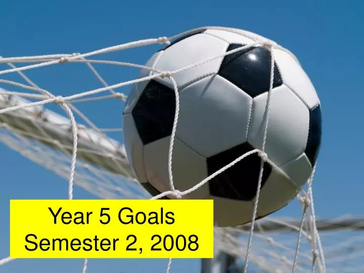 year 5 goals semester 2 2008