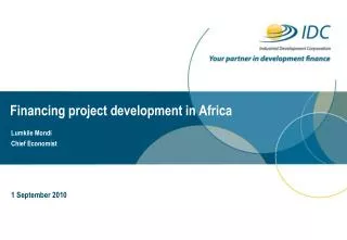 Financing project development in Africa