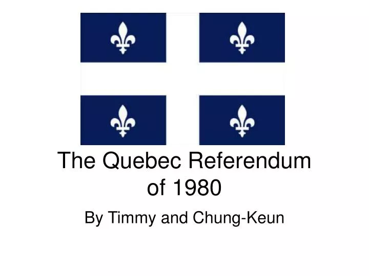the quebec referendum of 1980