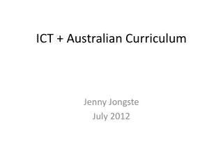 ICT + Australian Curriculum