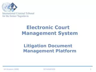 Electronic Court Management System Litigation Document Management Platform