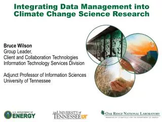 Integrating Data Management into Climate Change Science Research