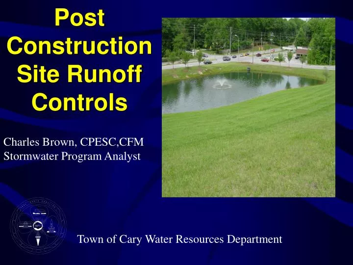 post construction site runoff controls