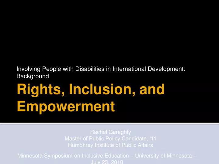 rights inclusion and empowerment