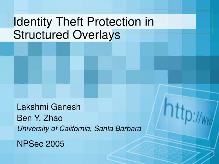 identity theft protection in structured overlays