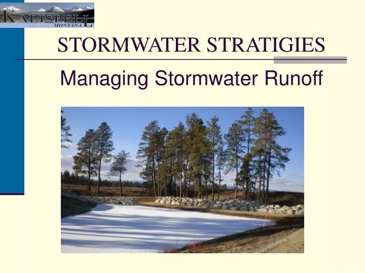 stormwater stratigies