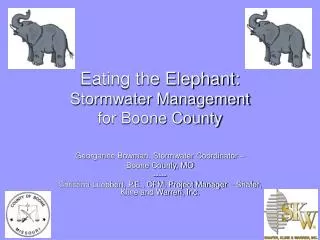 Eating the Elephant: Stormwater Management for Boone County