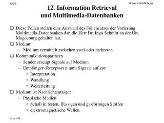 12 information retrieval und multimedia datenbanken