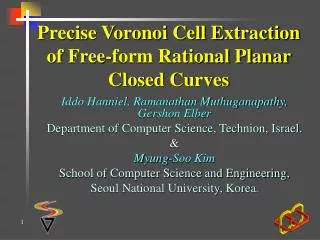 Precise Voronoi Cell Extraction of Free-form Rational Planar Closed Curves