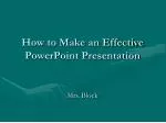 How to Make an Effective PowerPoint Presentation