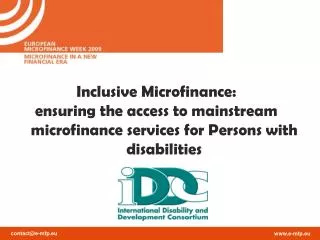 Inclusive Microfinance: