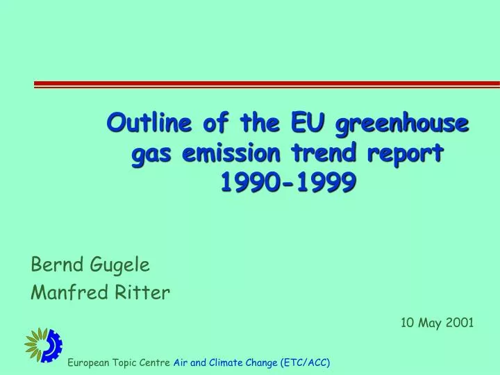 outline of the eu greenhouse gas emission trend report 1990 1999