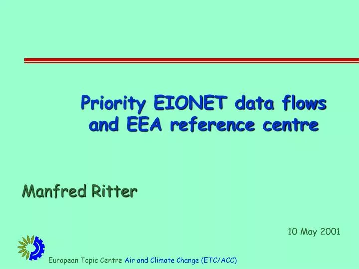 priority eionet data flows and eea reference centre
